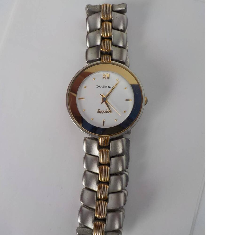 Quemex Sapphire Women Wrist Watch Silver Metal Untested